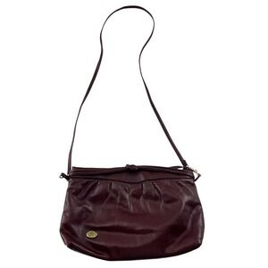 Vintage Etienne Aigner Genuine Leather Burgundy Crossbody Purse